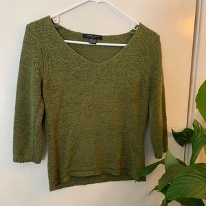 Olive knit dress